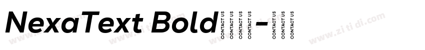 NexaText Bold字体下载字体转换
